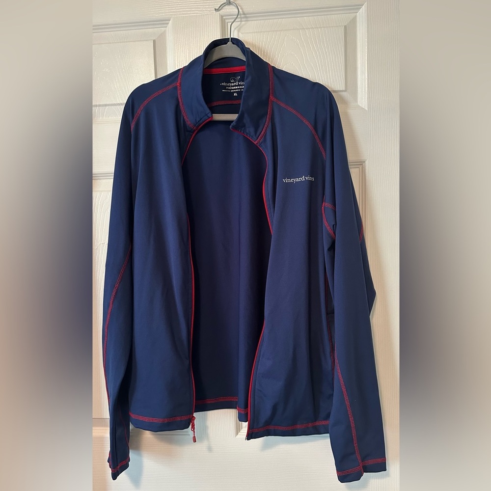 Men’s vineyard vines performance full zipper front lightweight sweater/jacket XL